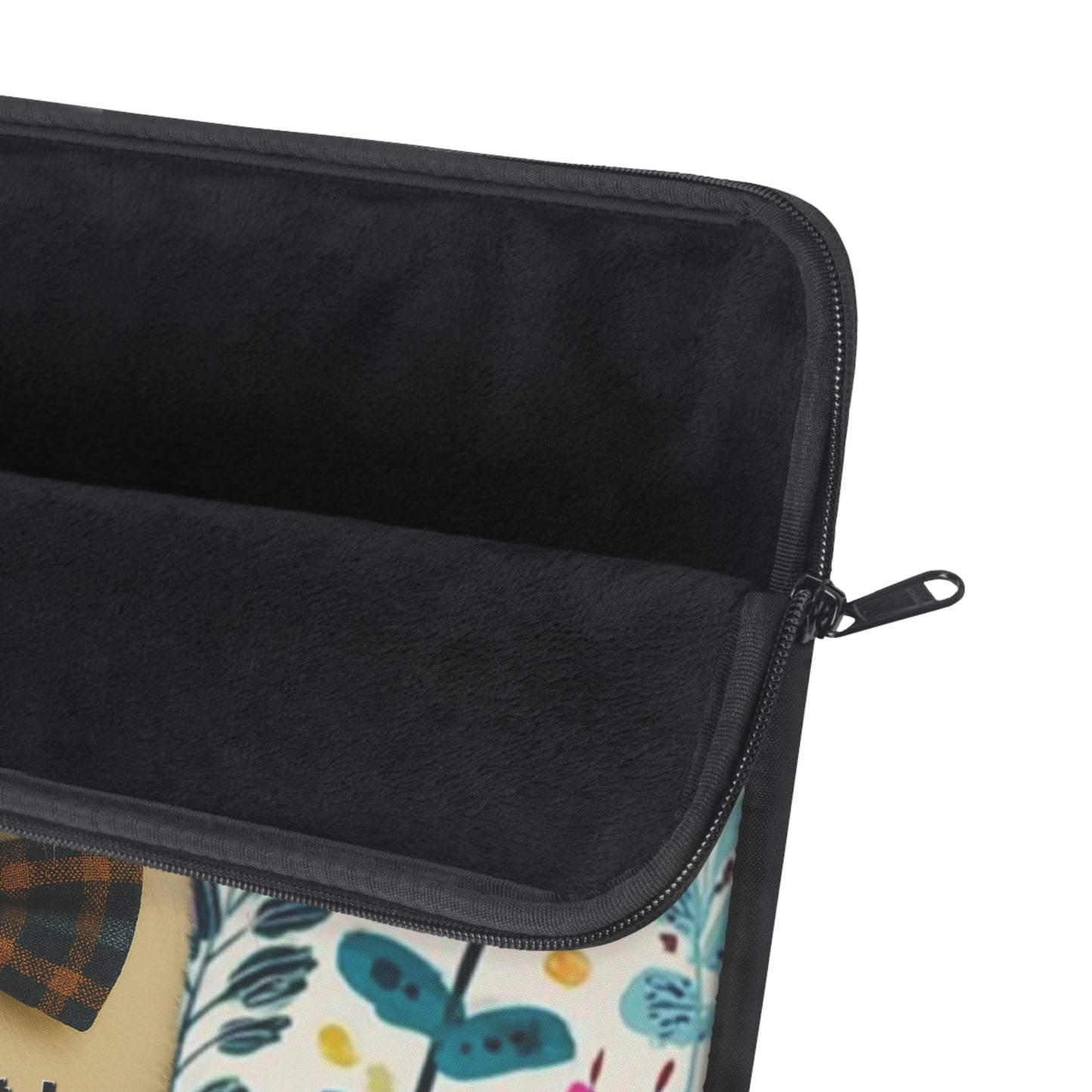 Cute Floral Cat Laptop Sleeve — "You look smart, but not as smart as I do"