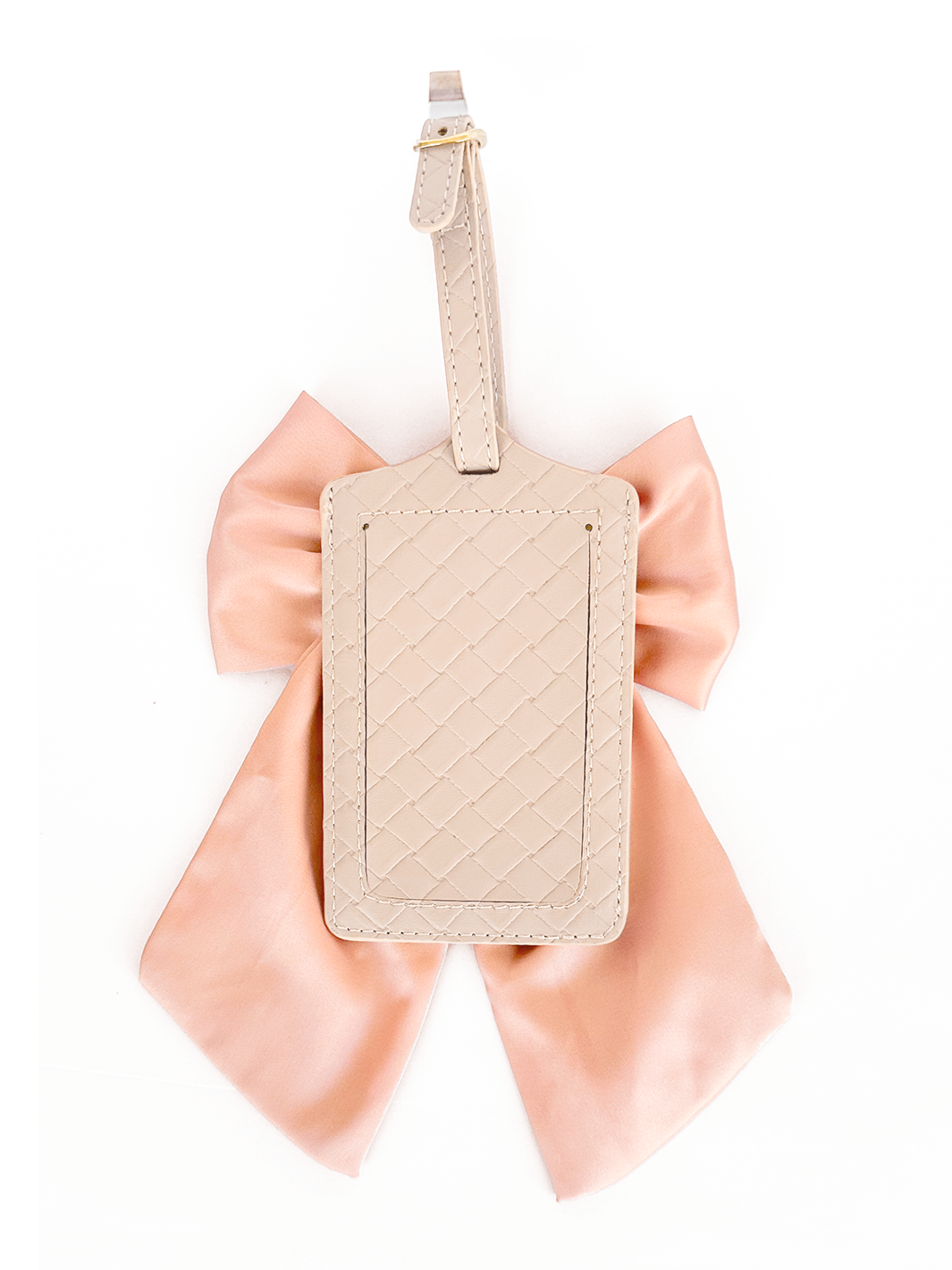 Bow Luggage Tag - Blush