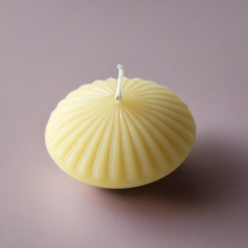 Beeswax | Fluted Tea Light Candles | Floating