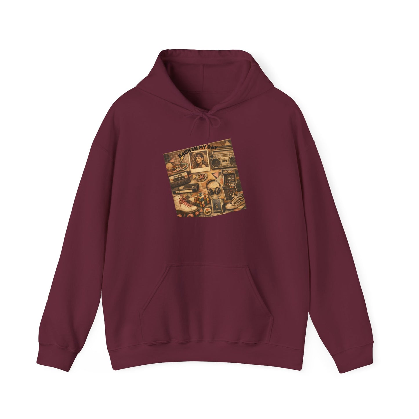 Vintage Camera Collage Hoodie — Retro Photography Graphic Sweatshirt
