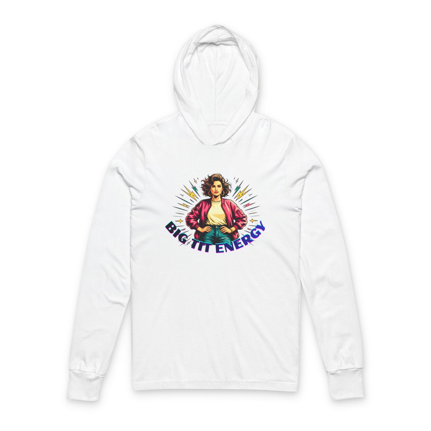 Big Tit Energy Hooded Long Sleeve Tee