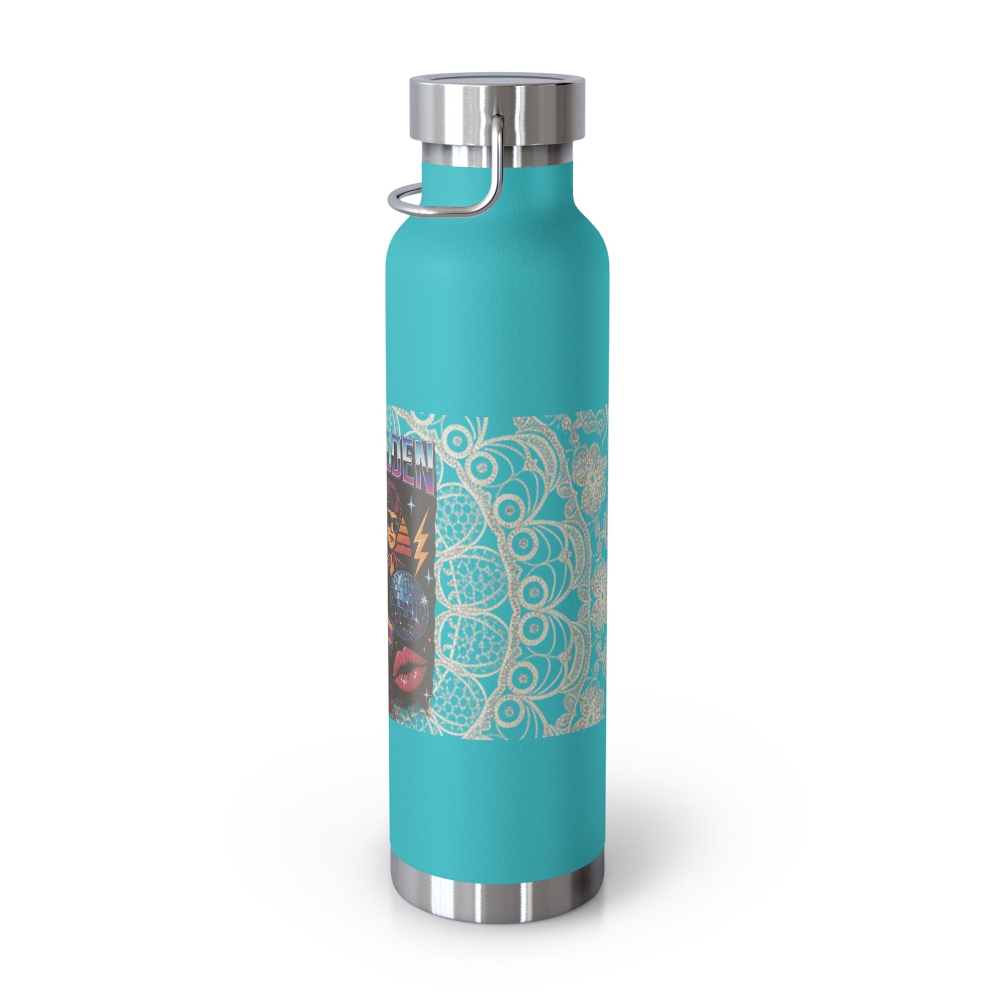 Stay Golden 22oz Copper Insulated Bottle — Retro Band Art Printify