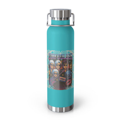Stay Golden 22oz Copper Insulated Bottle — Retro Band Art Printify
