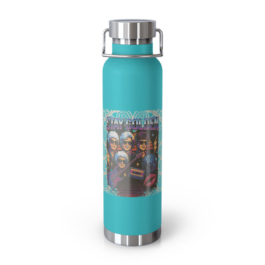 Stay Golden 22oz Copper Insulated Bottle — Retro Band Art