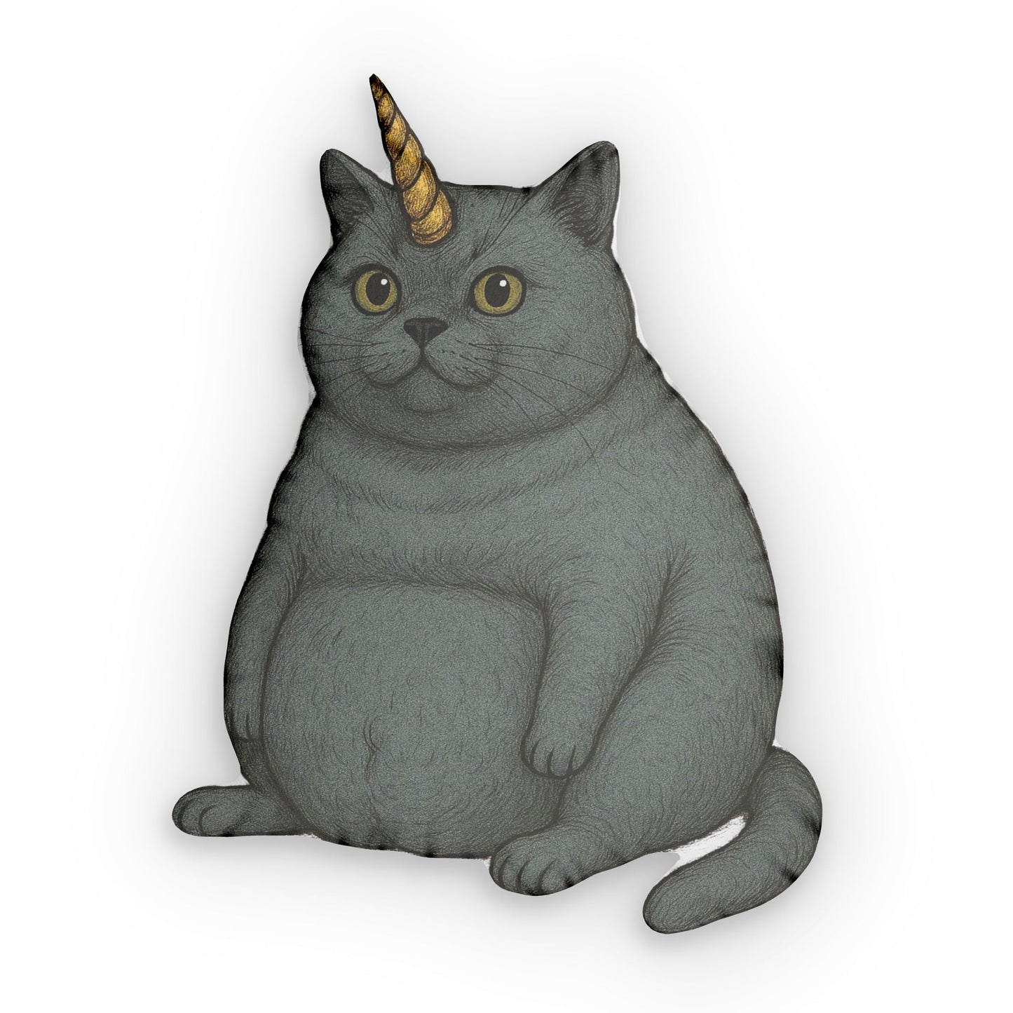 Unicorn Cat Shaped Pillow — Custom Funny Pet Pillow Printify