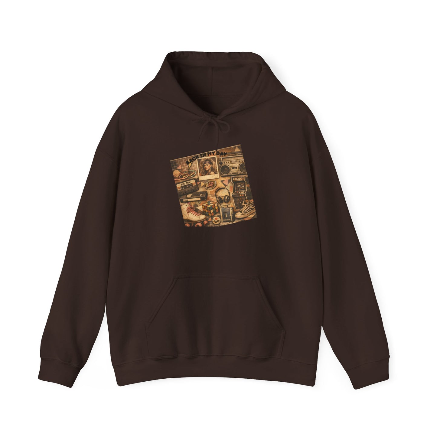 Vintage Camera Collage Hoodie — Retro Photography Graphic Sweatshirt