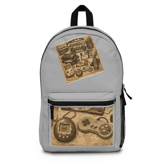 Retro Gaming Backpack — 90's  Vintage Console Collage School & Travel Bag