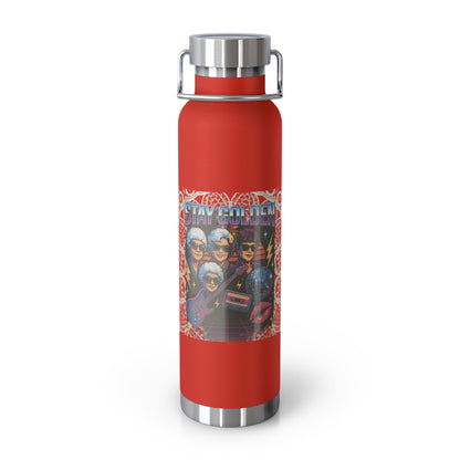 Stay Golden 22oz Copper Insulated Bottle — Retro Band Art Printify