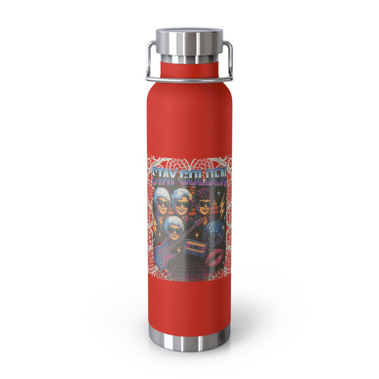 Stay Golden 22oz Copper Insulated Bottle — Retro Band Art