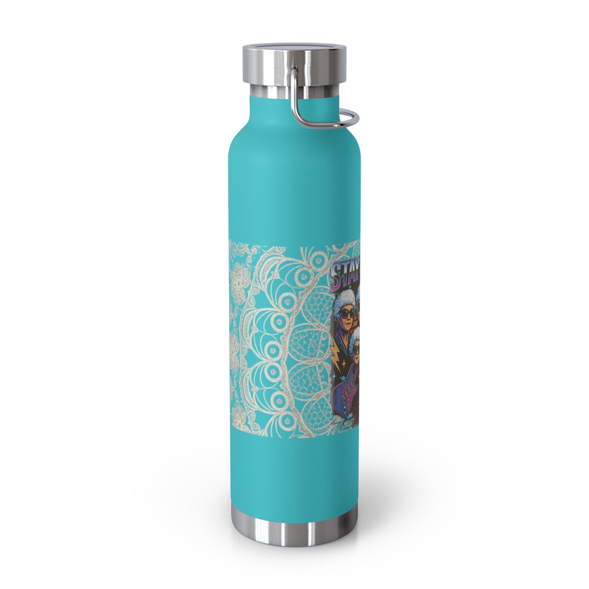 Stay Golden 22oz Copper Insulated Bottle — Retro Band Art Printify