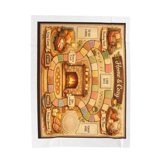 Thanksgiving Game Plush Blanket — Cozy Holiday Board-Game Throw
