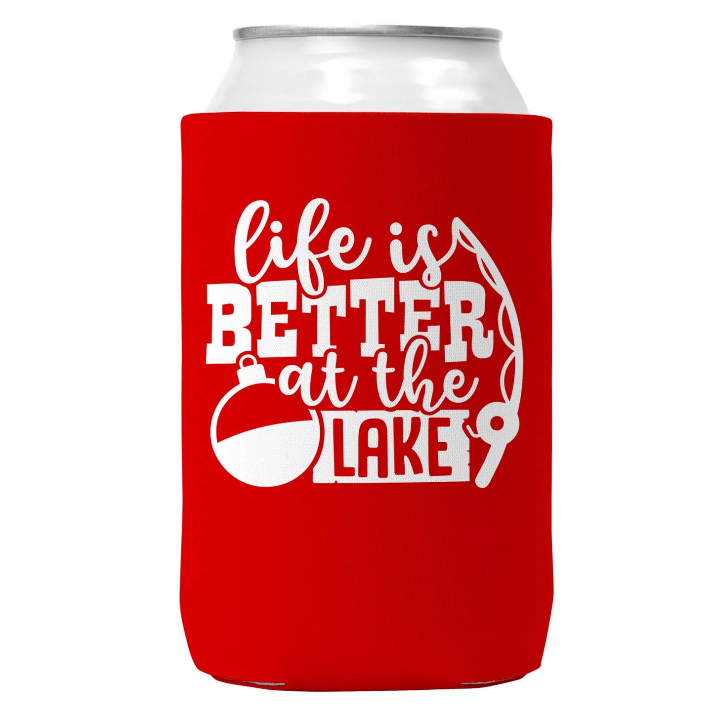 Life is Better at the Lake Can Coozie Cooler for 12oz Cans