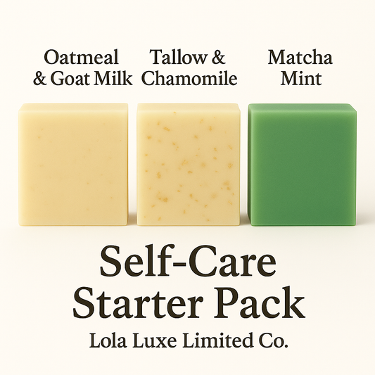 Self-Care Starter Pack – Handmade Soap Gift Set | Oatmeal, Chamomile & Matcha Mint