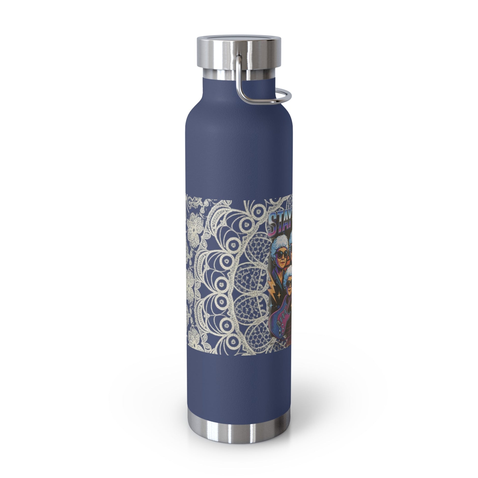 Stay Golden 22oz Copper Insulated Bottle — Retro Band Art Printify