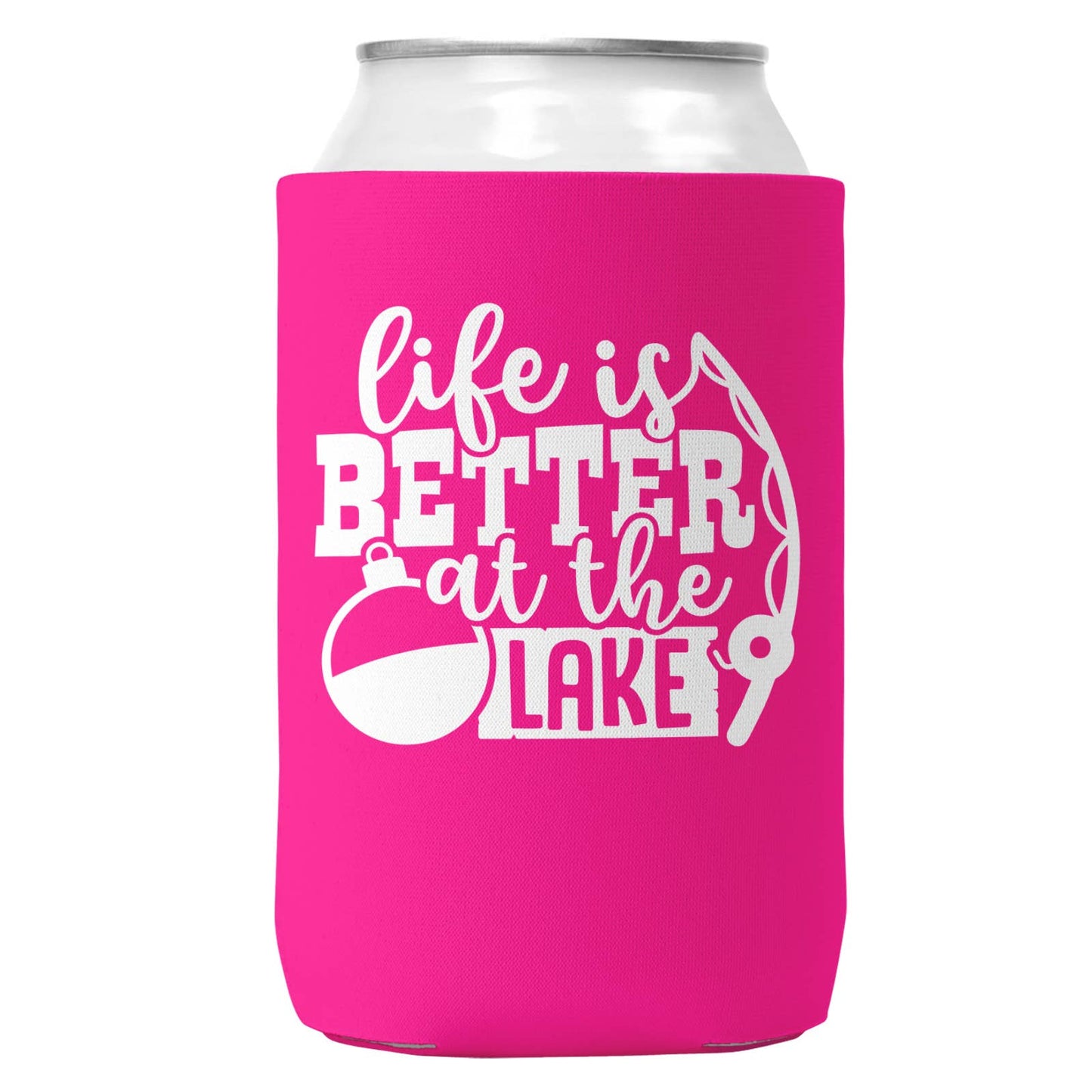 Life is Better at the Lake Can Coozie Cooler for 12oz Cans