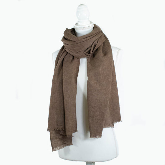 CASHMERE SCARF WITH FRINGES