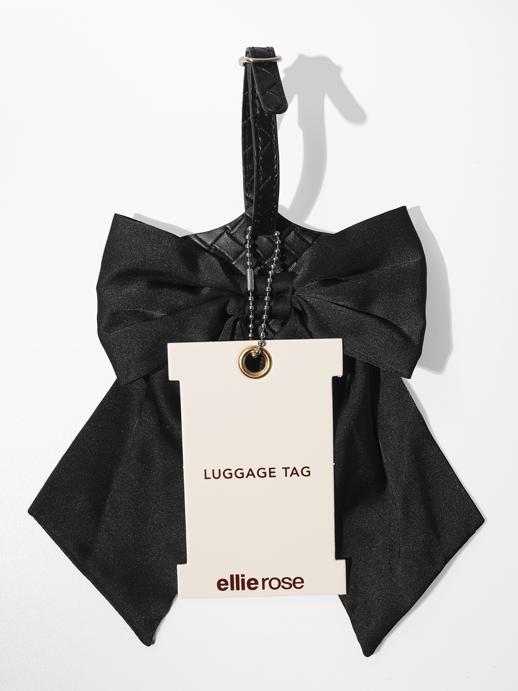 Bow Luggage Tag - Black