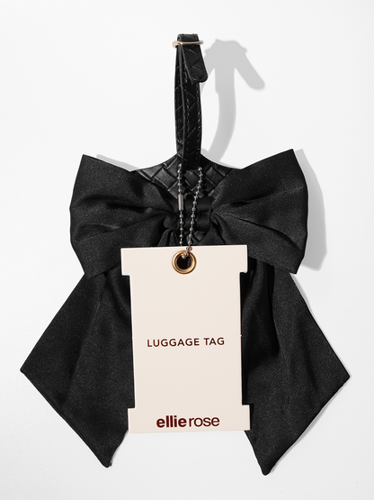 Bow Luggage Tag - Black