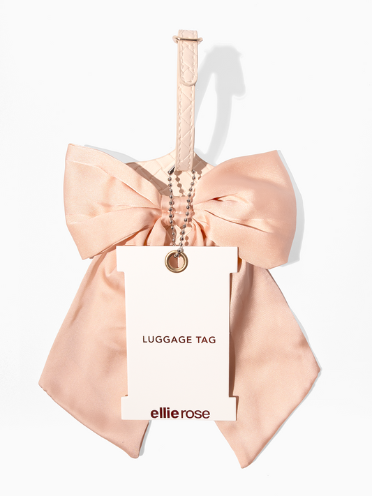 Bow Luggage Tag - Blush