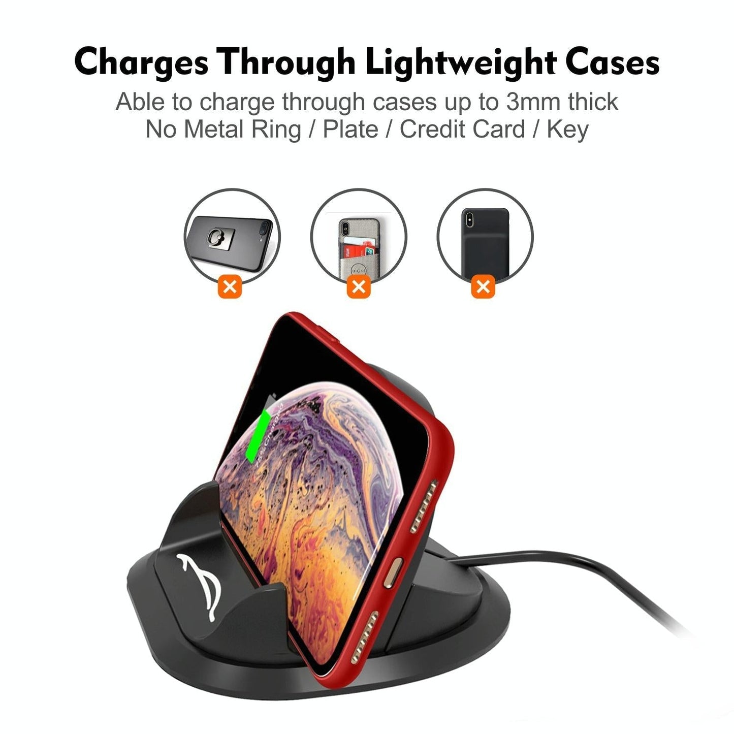 NNEIDS 2-In-1 Wireless Charger And Phone Holder - No Code