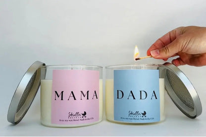 Mama and Dada 3 Wick Soy Candles