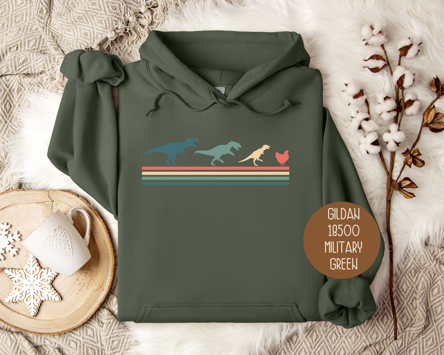 Tiny Raptors Chicken Hoodie Printify