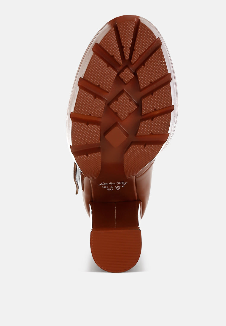 Millenial Bug Patent High Heeled Mary Jane Shoes