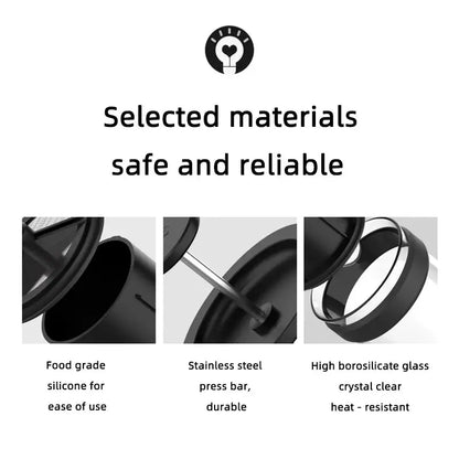 StepUp Coffee 450ml Stainless Steel French Press Coffee & Tea Maker