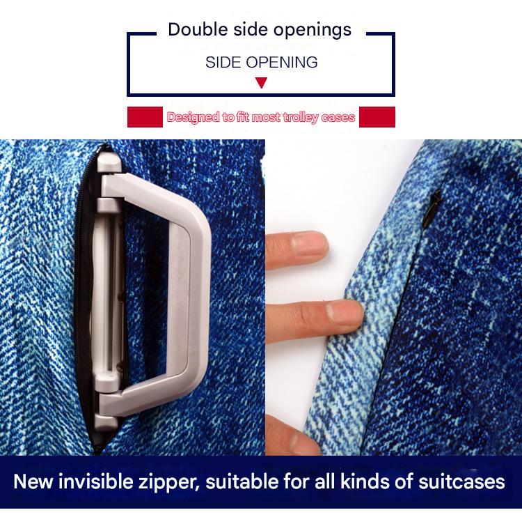 NNEDSZ M 21-24 Inch Elastic Luggage Cover with Zipper, Travel Suitcase Protector, Scratch Resistant Luggage Cover