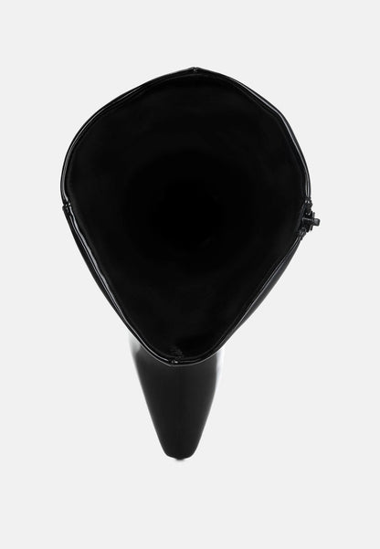 Warley Patent Faux Leather Calf Boots