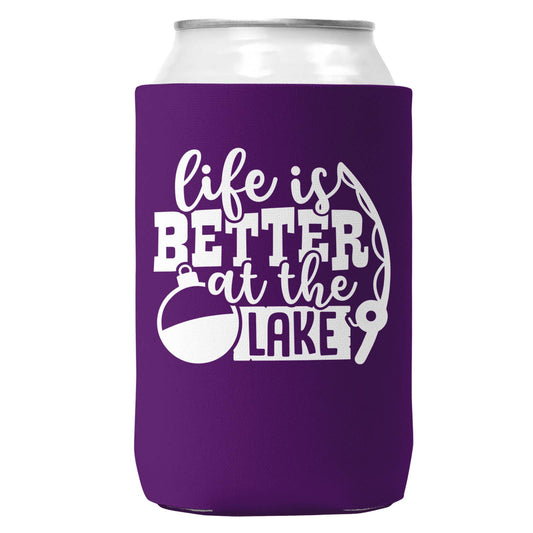 Life is Better at the Lake Can Coozie Cooler for 12oz Cans