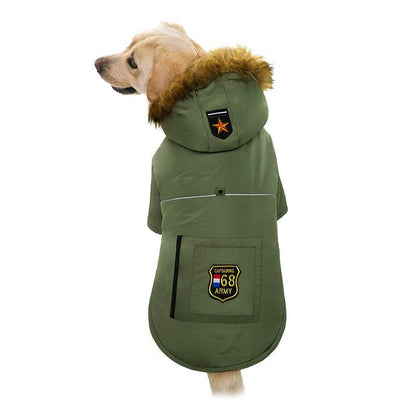 Cozy Canine Cotton Jacket: Stylish And Warm Winter Wear For Large Dogs