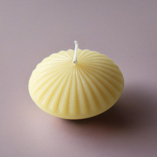 Beeswax | Fluted Tea Light Candles | Floating