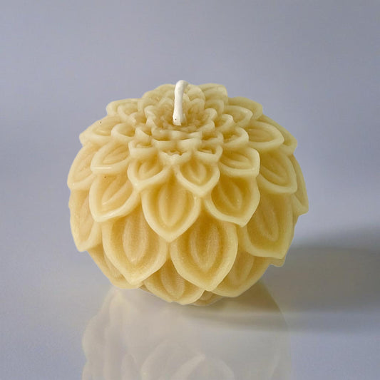 Beeswax Ball Candles | Petal | Dahlia Flower
