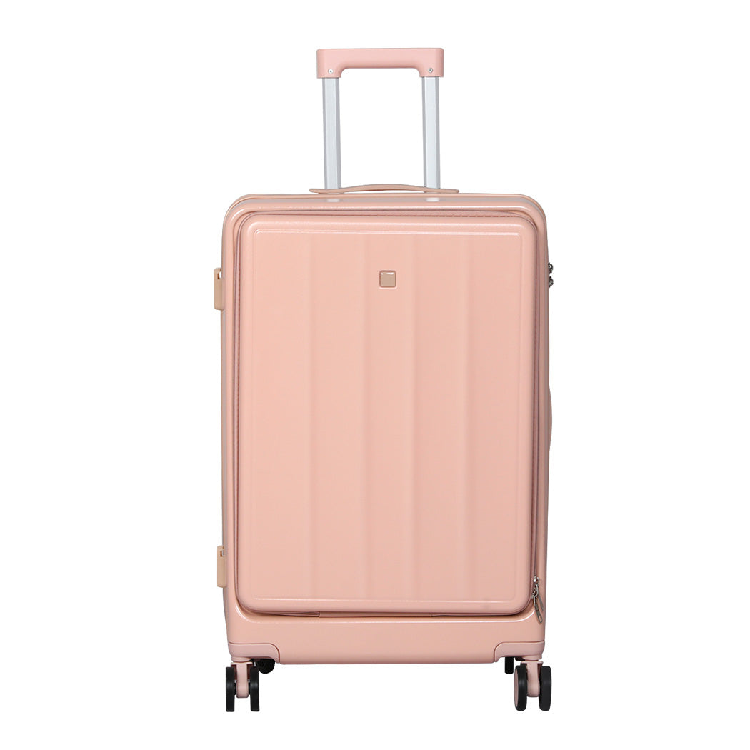 NNEIDS Slimbridge 26" Luggage Trolley Travel Hard Pink