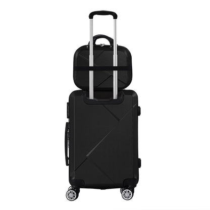 NNEIDS Slimbridge 2pcs 20"Travel Luggage Set Black