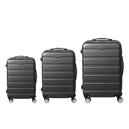 NNEIDS Slimbridge 3PC Luggage sets Suitcase Dark Grey