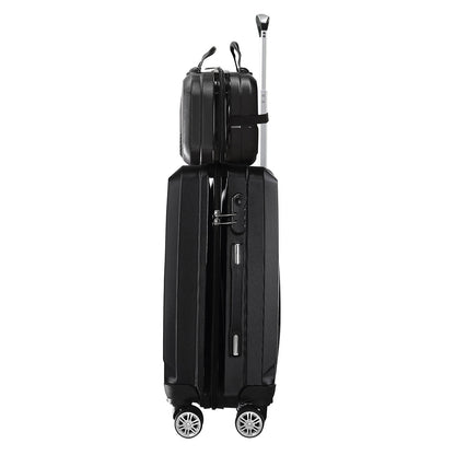 NNEIDS Slimbridge 2pcs 20"Travel Luggage Set Black