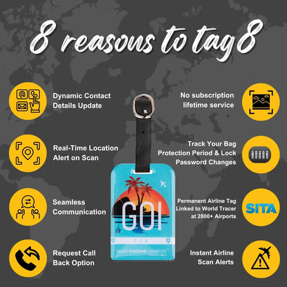 Smart Bag Security Tag - Goa [Pack 2]